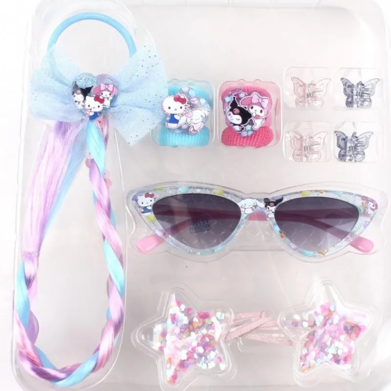 Sale Set de Belleza Bolsito Gafas Hello Kitty Rosa Disney Para Niñas|Accesorios Para El Pelo, Gafas De Sol Y Kits De Belleza Infantiles