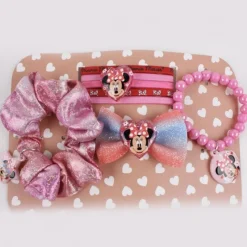 Cerdá Kids Disney Para Niñas|Accesorios Para El Pelo, Gafas De Sol Y Kits De Belleza Infantiles ^Set de Belleza Bolsito Minnie Mouse - Rojo