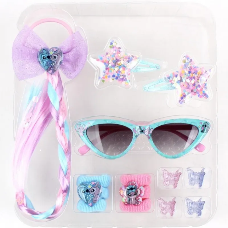 Niños Cerdá Kids Disney Para Niñas|Disney Para Niños^Set de Belleza Bolsito y Gafas de Stitch Azul