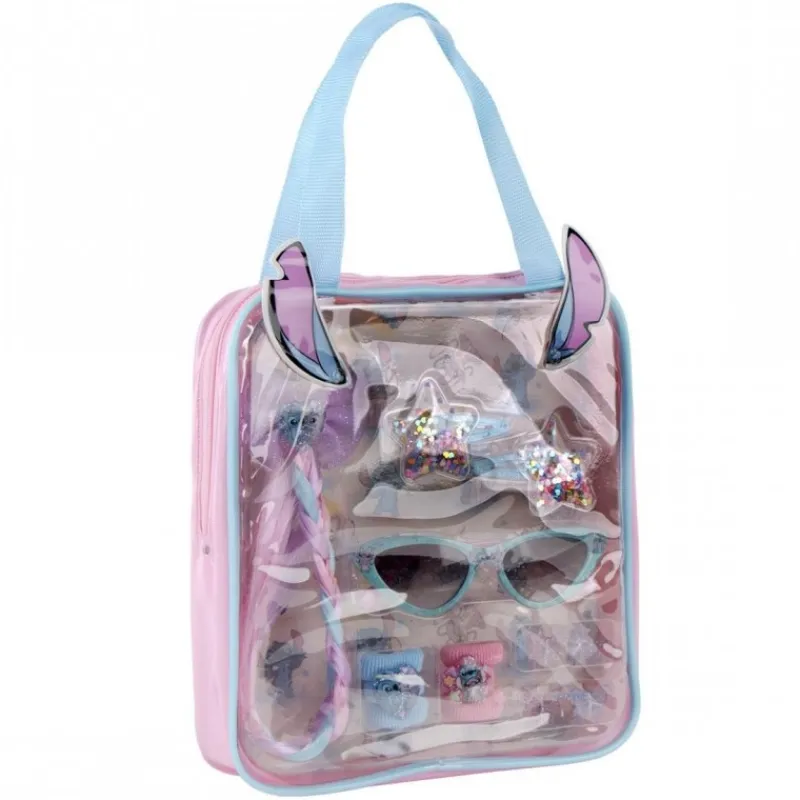 Niños Cerdá Kids Disney Para Niñas|Disney Para Niños^Set de Belleza Bolsito y Gafas de Stitch Azul