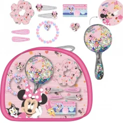 Hot Set de Belleza con Accesorios Minnie Rosa Disney Para Niñas|Accesorios Para El Pelo, Gafas De Sol Y Kits De Belleza Infantiles