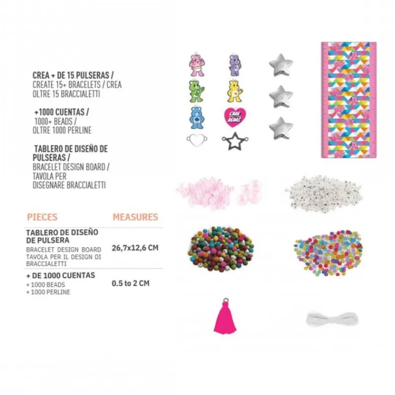 Cerdá Kids Juguetes, Figuras Y Más Regalos Para Peques|Accesorios Para El Pelo, Gafas De Sol Y Kits De Belleza Infantiles ^Set de Belleza DIY Pulsera Care Bears