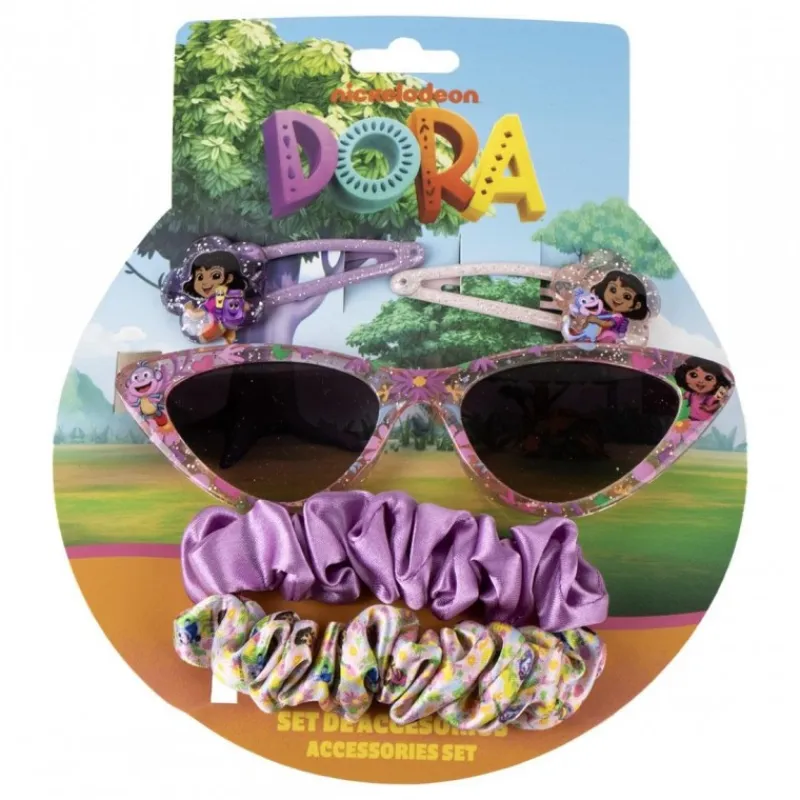 Best Set de Belleza Gafas de Sol Dora la Exploradora Disney Para Niñas|Accesorios Para El Pelo, Gafas De Sol Y Kits De Belleza Infantiles