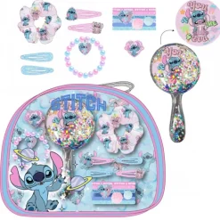 Hot Set de Belleza Neceser de Accesorios Stitch Disney Para Niñas|Accesorios Para El Pelo, Gafas De Sol Y Kits De Belleza Infantiles