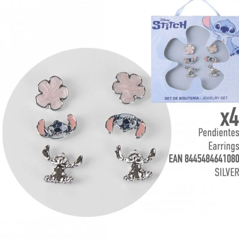 Best Set de Bisutería Stitch Disney - Collar y Pendientes Películas Y Personajes De Disney ·Lilo Y Stitch