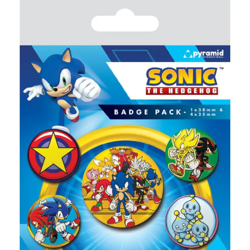 Pyramid International Regalos Y Coleccionismo Para Gamers - Cosas De Videojuegos Míticos^Set de Chapas Sonic The Hedgehog