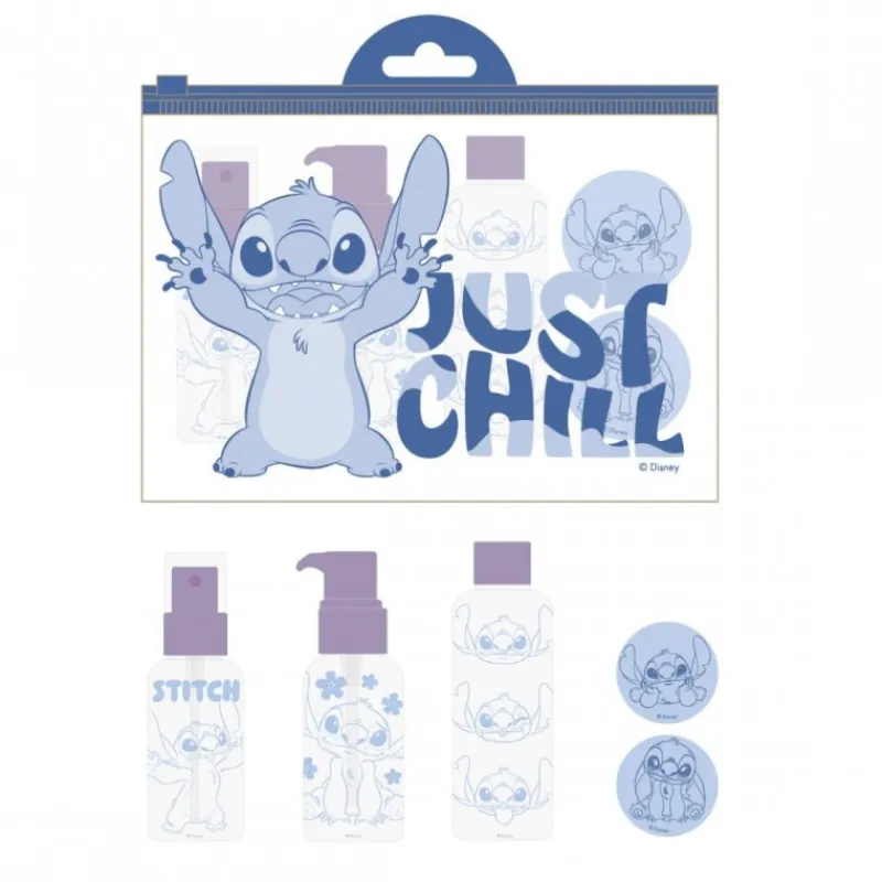 Discount Set de cuidado personal viaje Stitch 100% PVC azul Películas Y Personajes De Disney ·Lilo Y Stitch|Cosmética Disney