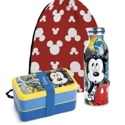 EGAN Películas Y Personajes De Disney ·Mickey & Minnie|Disney Hogar^Set de Fiambrera con Botella Térmica Mickey Mouse Forever & Ever