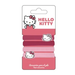 Cerdá Kids Accesorios Para El Pelo, Gafas De Sol Y Kits De Belleza Infantiles ^Set de Gomas para el Pelo Hello Kitty Tonos Fucsia y Rosa