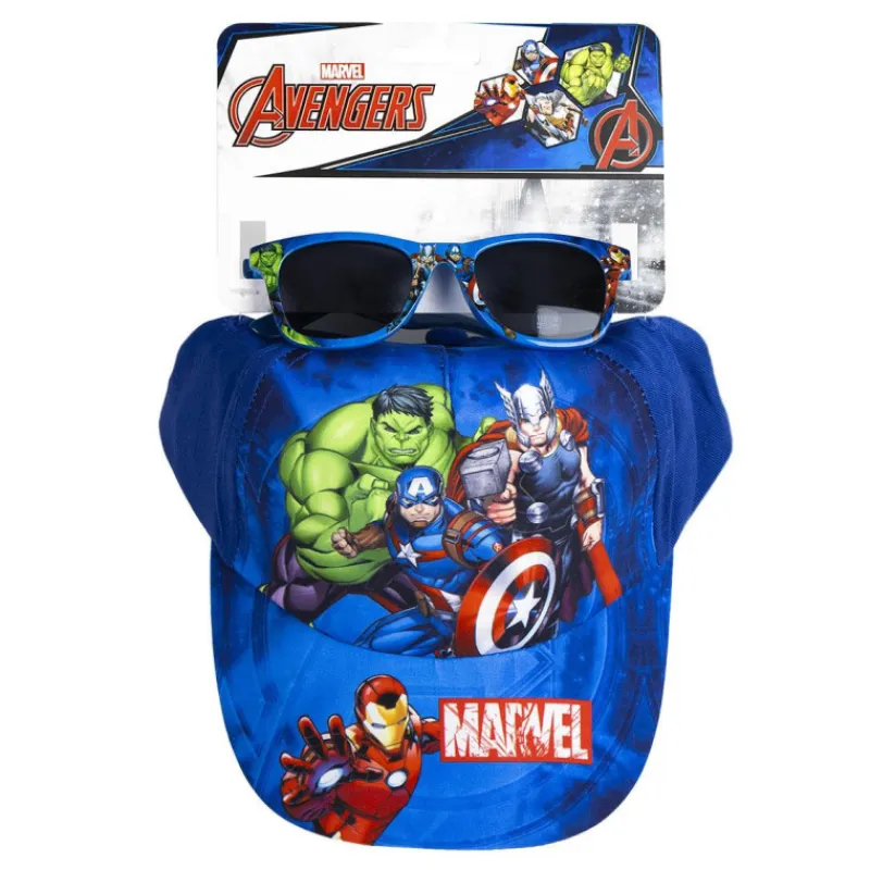Niños Cerdá Kids Marvel Y Dc Para Niños|Ropa Y Téxtil: Cosas Que Ponerse Para Niños ^Set de Gorra y Gafas de Sol Avengers - ¡Estilo para Jóvenes Aventureros!