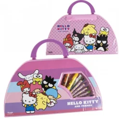 Cerdá Kids Para El Cole^Set de Papelería Coloreable 50 Piezas Hello Kitty Rosa
