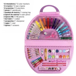 Cerdá Kids Para El Cole^Set de Papelería Coloreable 50 Piezas Hello Kitty Rosa