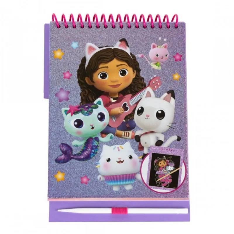 New Set de Papelería Gabby's Dollhouse - Scratch Book en Morado Para El Cole