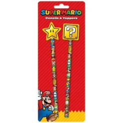 Clearance Set de Papelería Super Mario con 2 Lápices y Toppers Más Regalos De Super Mario