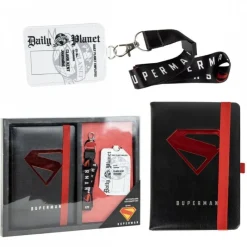 Cerdá Adult Regalos De Superhéroes Dc^Set de Papelería Superman con Lanyard y Cuaderno