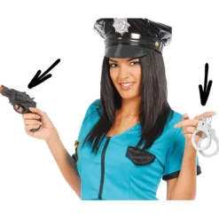 Disfrazzes Armas, Espadas Y Escudos Disfraces|Disfraces Series^Set de pistola revolver con esposas