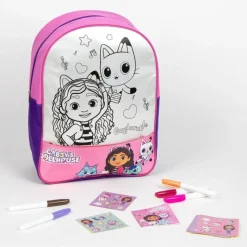 Cerdá Kids Tiempo Libre Kids|Juegos, Peluches Y Chuches ^Set DIY Mochila Gabby's Dollhouse Manualidades