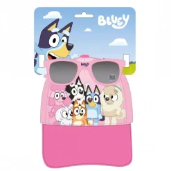 Cerdá Kids Accesorios Para El Pelo, Gafas De Sol Y Kits De Belleza Infantiles |Bluey^Set Gorra y Gafas de Sol Bluey Rosa Claro 53 cm