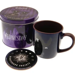 Clearance Set lata regalo Miércoles taza y posavasos Miércoles Addams