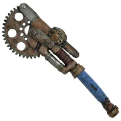 Sierra Circular Steampunk con Mango Azul de Foam 55x18x5 cm Armas, Espadas Y Escudos Disfraces|Accesorios Halloween Y Terror