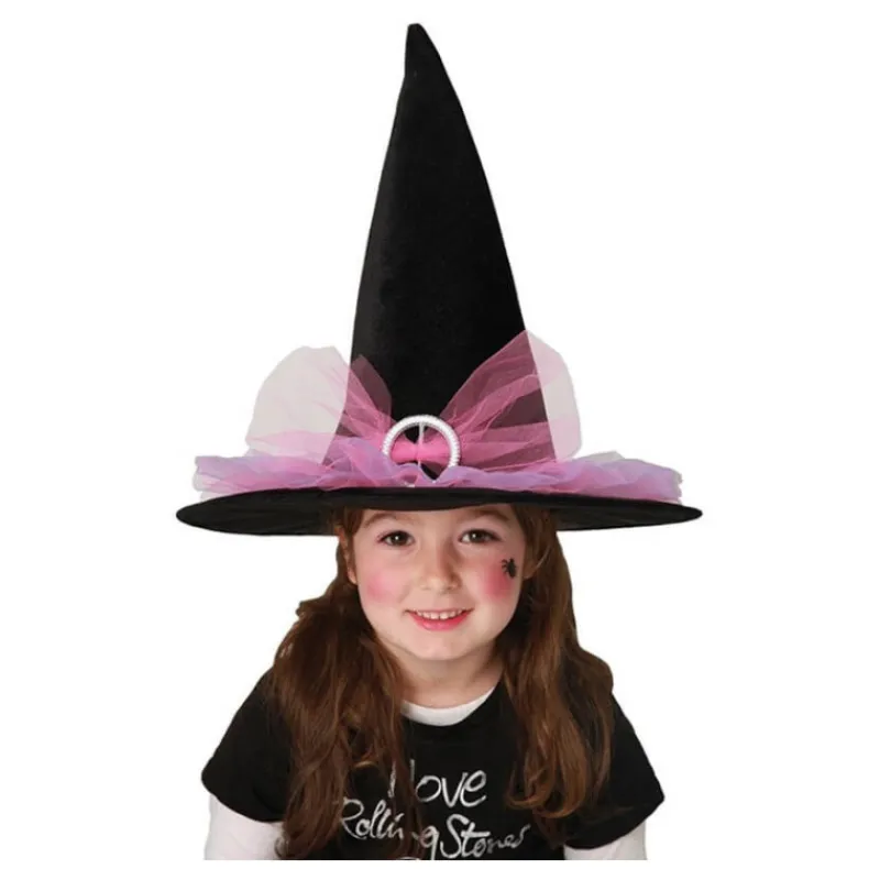 Disfrazzes Complementos Para Disfraces|Accesorios Halloween Y Terror ^Sombrero de Bruja con lazo