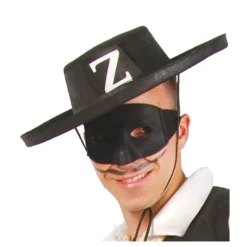 Hot Sombrero de El Zorro de fieltro negro Sombreros Y Cascos Para Disfraces