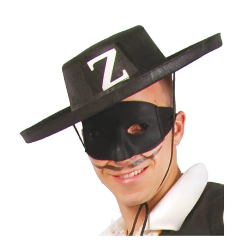 Hot Sombrero de El Zorro de fieltro negro Sombreros Y Cascos Para Disfraces