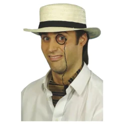 Sale Sombrero gondolero o canotier de paja Sombreros Y Cascos Para Disfraces