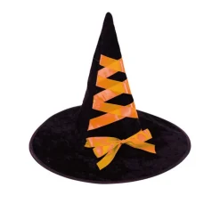 Outlet Sombrero Trenzado Naranja de Bruja Sombreros Y Cascos Para Disfraces |Accesorios Halloween Y Terror