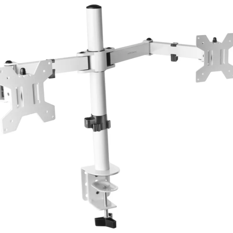 Clearance Soporte de Monitor Dual 27” Blanco Monitores Gaming