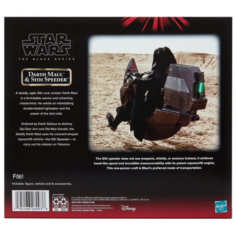 Hasbro Regalos Star Wars Por Personaje |Replicas Y Coleccionismo Star Wars ^Star Wars Episodio I Black Series Darth Maul & Sith Speeder 25 Aniversario