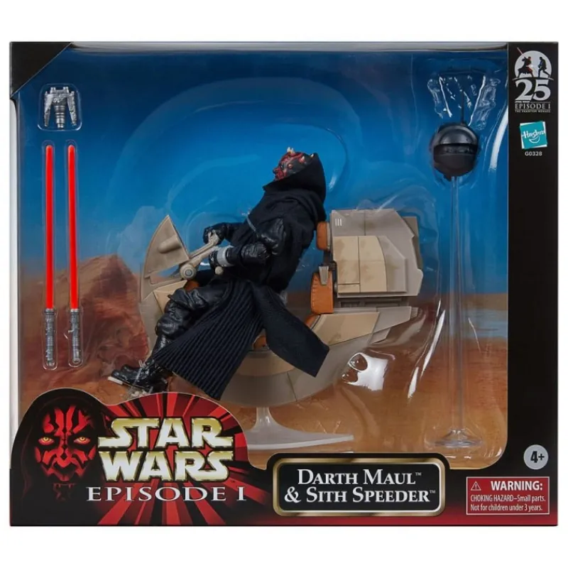 Hasbro Regalos Star Wars Por Personaje |Replicas Y Coleccionismo Star Wars ^Star Wars Episodio I Black Series Darth Maul & Sith Speeder 25 Aniversario