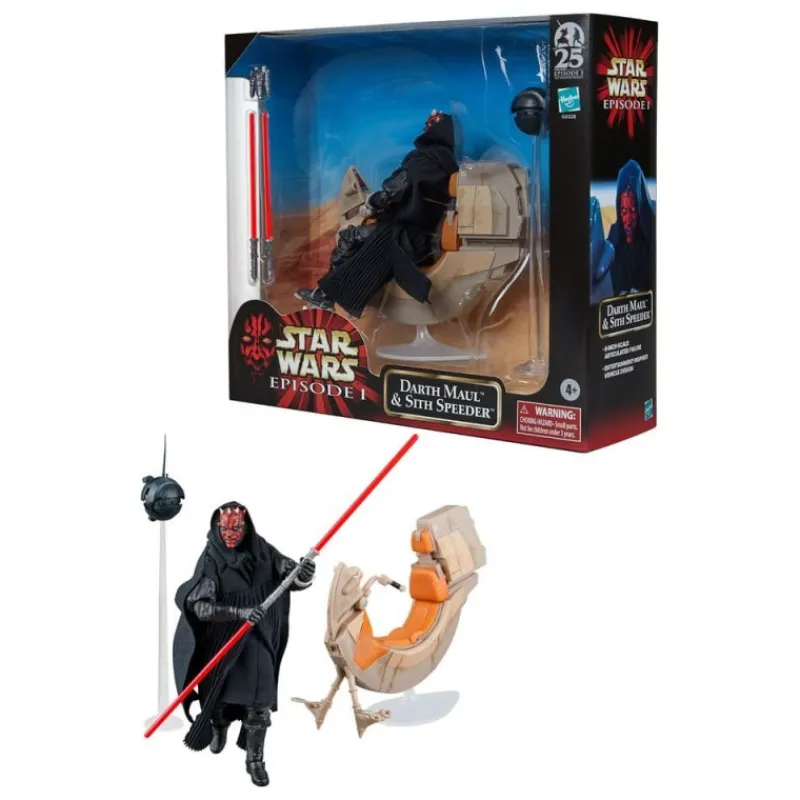 Hasbro Regalos Star Wars Por Personaje |Replicas Y Coleccionismo Star Wars ^Star Wars Episodio I Black Series Darth Maul & Sith Speeder 25 Aniversario