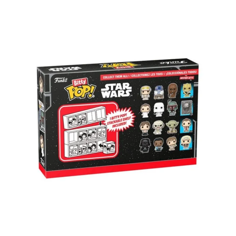 Outlet Star Wars Pack 4 Figuras Bitty POP! Vinyl Vader 2,5 cm Regalos Star Wars Por Personaje |Funko Pop Star Wars