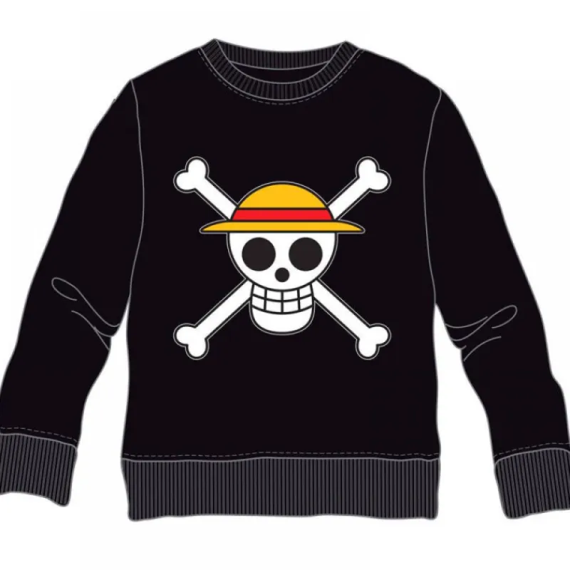 DIFUZED Ropa One Piece^Sudadera cuello redondo de Calavera One Piece