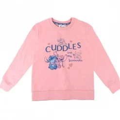 Niños Cerdá Kids Disney Para Niñas|Ropa Y Téxtil: Cosas Que Ponerse Para Niños ^Sudadera Infantil Stitch Rosa 60% Algodón