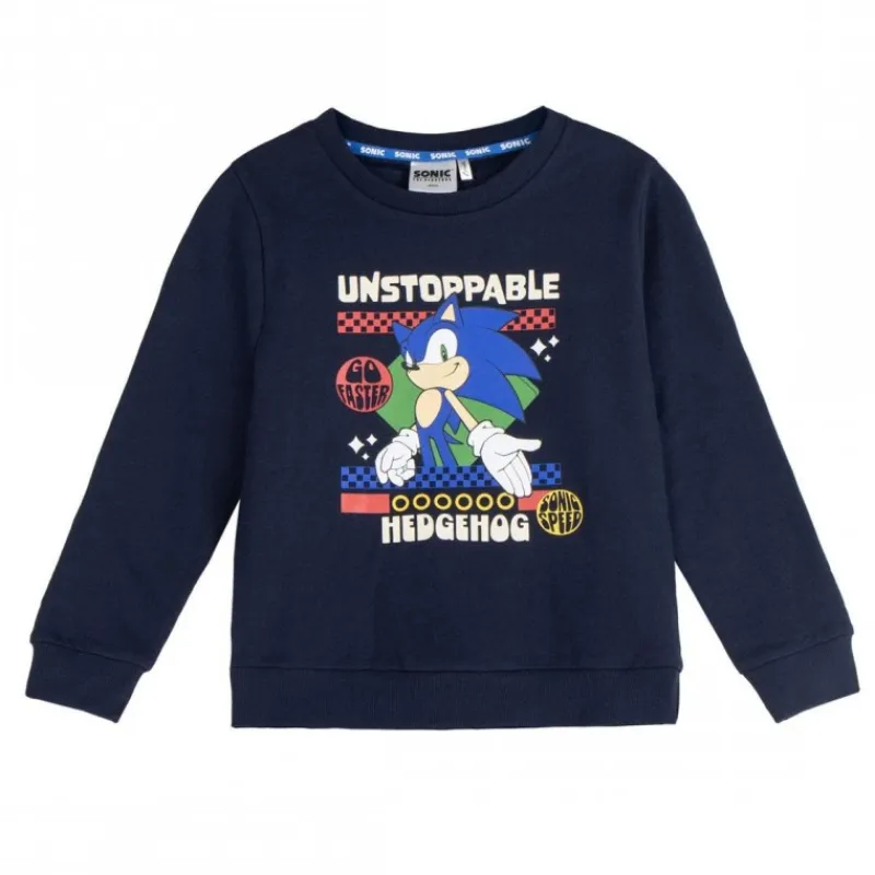 Niños Cerdá Kids Ropa Y Téxtil: Cosas Que Ponerse Para Niños ^Sudadera Sonic Algodón Cepillado para Niños