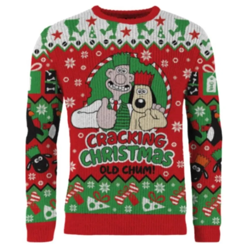 Clearance Suéter Navideño Wallace y Gromit Cracking Christmas XL Regalos De Otras Series