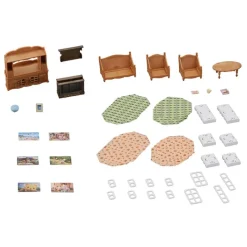 Epoch Juguetes, Figuras Y Más Regalos Para Peques^Sylvanian Families Set de Salón de Hogar, Más de 20 Piezas