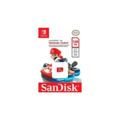 Otros Fabricantes Regalos Y Coleccionismo Para Gamers - Cosas De Videojuegos Míticos|Más Regalos De Super Mario ^Tarjeta Memoria MICRO SD XC Super Mario 128GB SANDISK