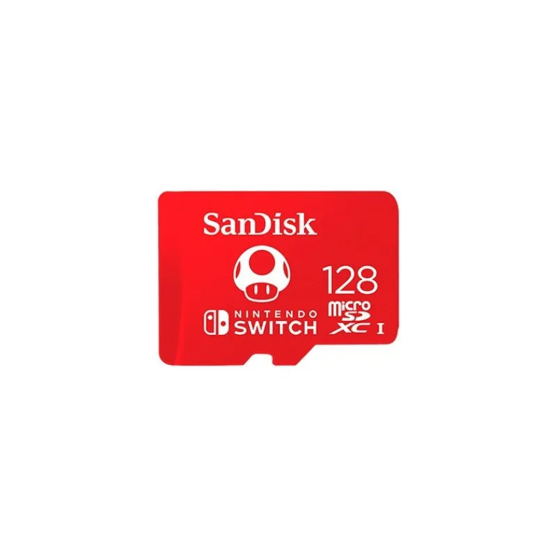 Otros Fabricantes Regalos Y Coleccionismo Para Gamers - Cosas De Videojuegos Míticos|Más Regalos De Super Mario ^Tarjeta Memoria MICRO SD XC Super Mario 128GB SANDISK