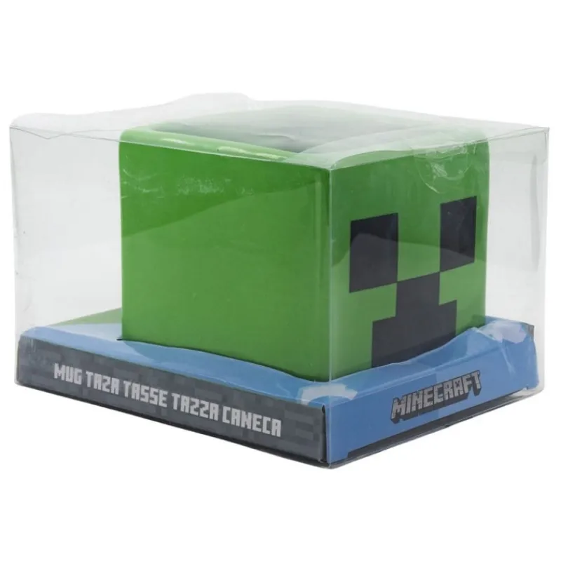 Sale Taza 3D Minecraft Creeper Face 445 ml, Licencia Oficial Minecraft