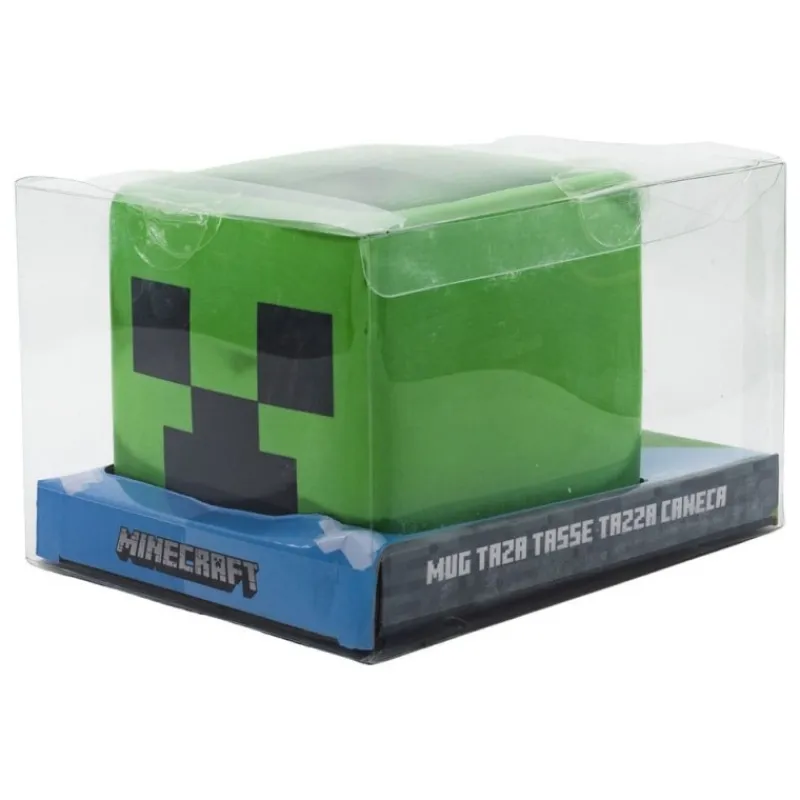 Sale Taza 3D Minecraft Creeper Face 445 ml, Licencia Oficial Minecraft