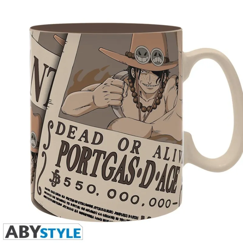 Taza One Piece 460ml Wanted Ace Hogar One Piece