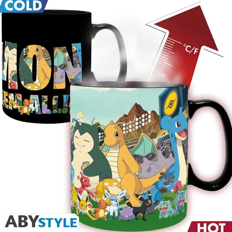 Clearance Taza Pokémon que cambia con calor 460 ml - Gotta catch em all Pokemon Hogar|Descuentos Gaming