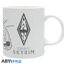 Best Taza Skyrim de 320 ml con Diseño de Mapa Detallado y Logo Regalos Y Coleccionismo Para Gamers - Cosas De Videojuegos Míticos