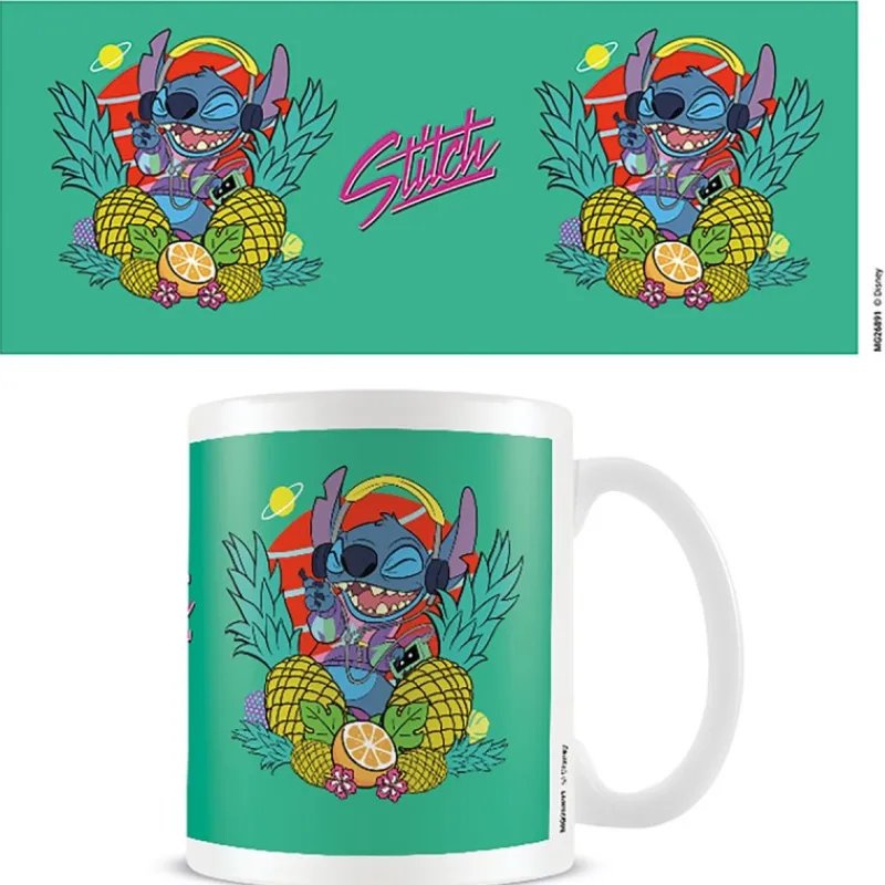 Pyramid International Películas Y Personajes De Disney ·Lilo Y Stitch^Taza Stitch con frutas 315 ml - Licencia oficial