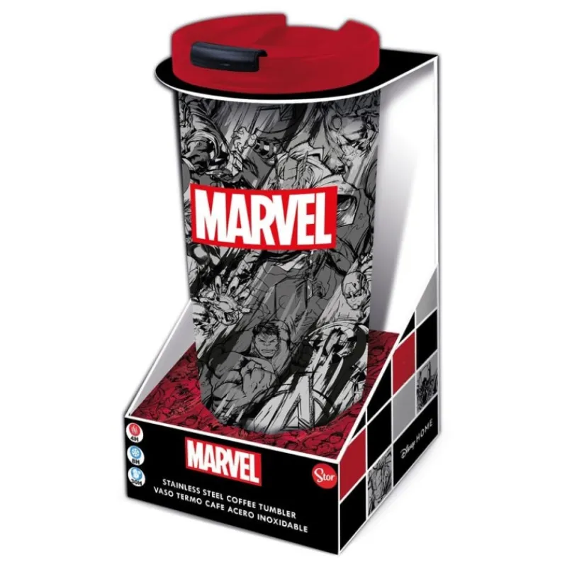 Stor Superhéroes Marvel|Marvel Hogar^Termo de Viaje Marvel de Acero Inoxidable Diseño Marvel
