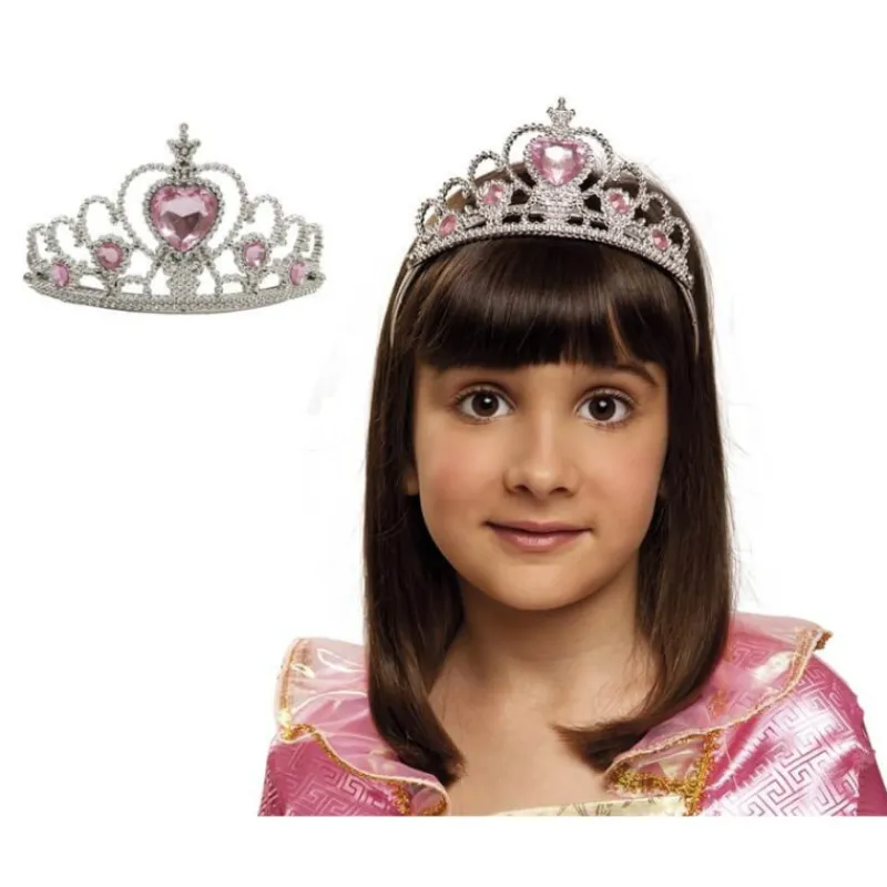 Disfrazzes Diademas, Tiaras Y Coronas Disfraces ^Tiara o Diadema plata para Princesas