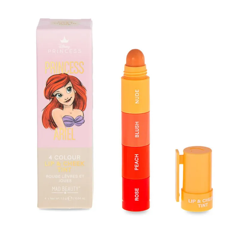 Mad Beauty Películas Y Personajes De Disney ·La Sirenita Ariel Y Flounder|Cosmética Disney^Tinte apilable para labios y mejillas Ariel